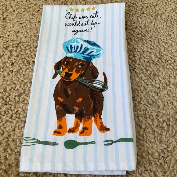 Anthropologie Other - NWOT Anthropologie dachshund dog kitchen towel-Sous Chef Dish Towel-current